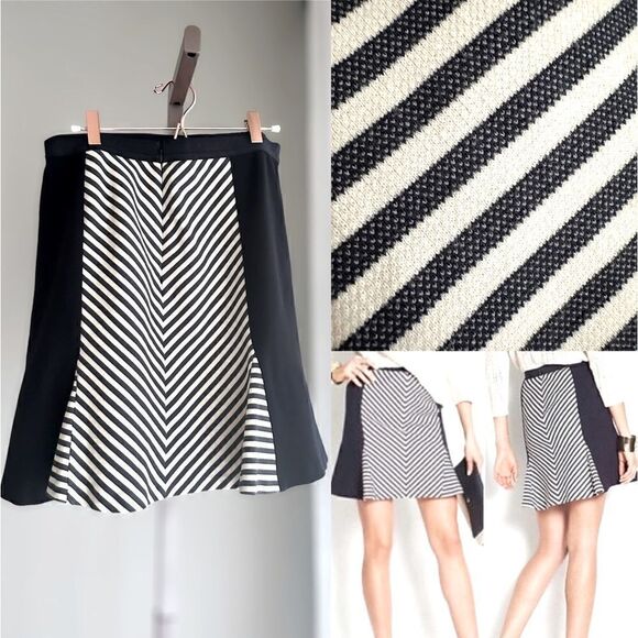 Ann Taylor Navel Striped skirt size 8 - Picture 1 of 15